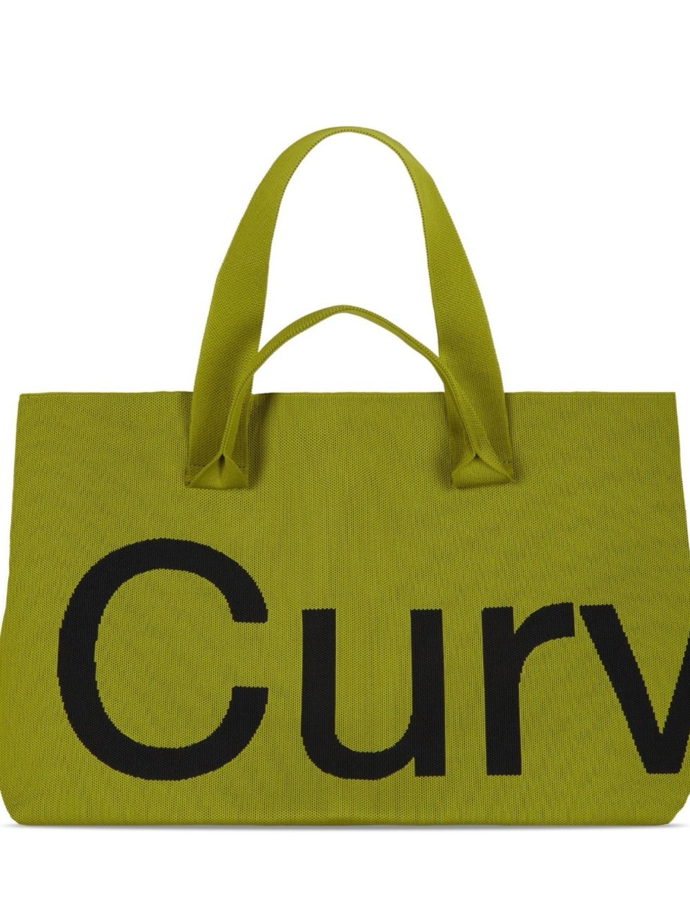 Brand New ! Curves by Sean Brown Knit Tote in LEMONGRASS